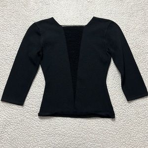 Angelica-Val Vintage Black Stretch Cutout Crop Top Size Small